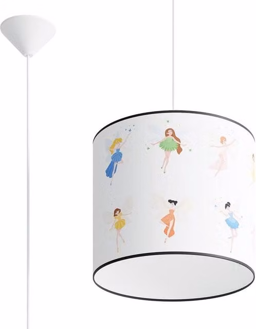 Sollux Lighting Modern Multicolour Fabric Pendant Lamp, W/D/H: 95 x 30 x 30 cm