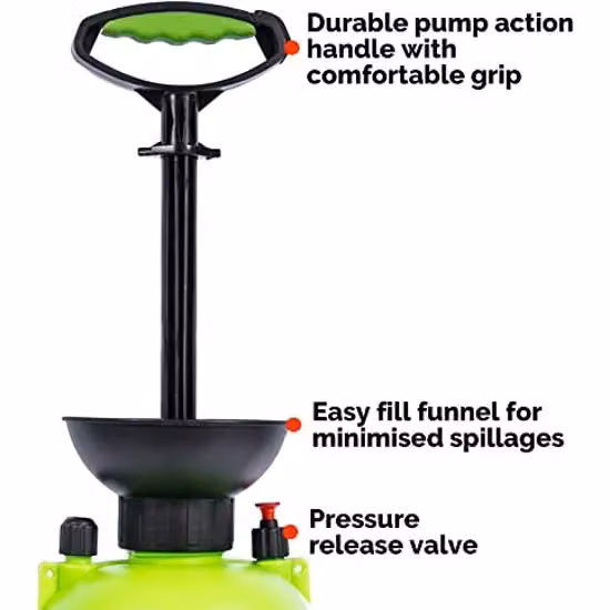 ProKleen 10L Manual Garden Pressure Sprayer with Brass Lance in Green – 4