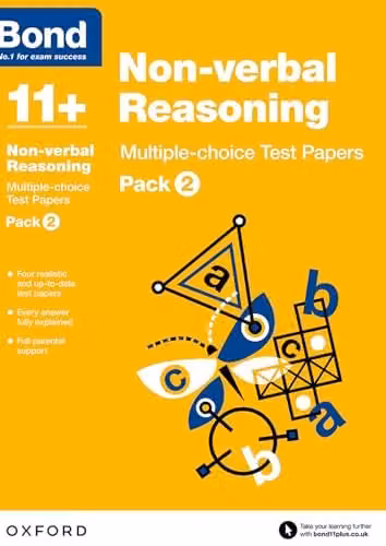 Bond 11+ Non-verbal Reasoning Multiple-choice Test Papers Pack of 2 by Oxford University Press – 1