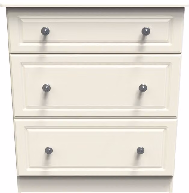 2 U Stirling 3 Drawer Deep Chest in Cream