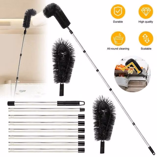 Kelvenix Silver and Black Manual Gutter Cleaning Tools with Stainless Steel Components – 1