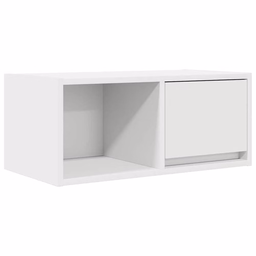Berkfield Home White Minimalist TV Cabinet in Matt MDF, W: 60 cm, D: 31 cm, H: 25.5 cm – 2