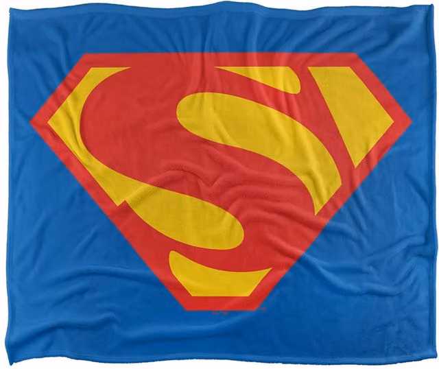 Warner Bros. Superman Shield 1974 Super Soft Fleece Throw Blanket, Multicolour, W: 91.44 cm x D: 91.44 cm x H: 147 cm – 6