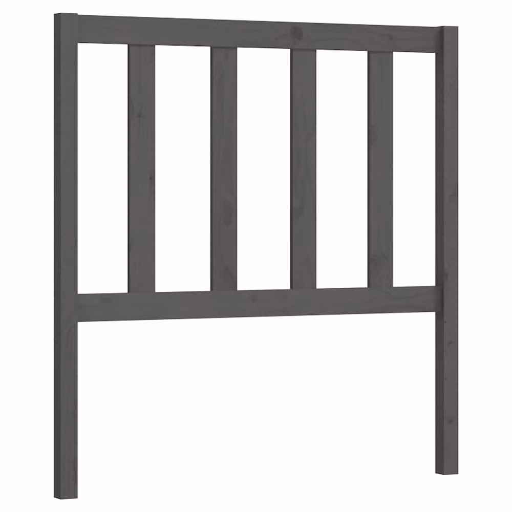 Berkfield Home Beautiful Bed Headboard in Grey Solid Pine Wood, W/D/H: 96 x 4 x 100 cm – 2