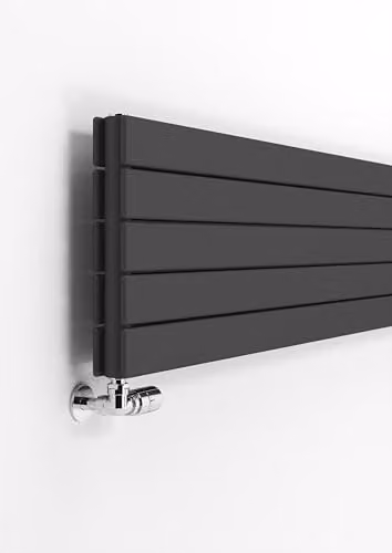 Terma Steel Wall Mounted Double Panel Radiator in Anthracite Grey, H 180.0 cm x W 36.6 cm – 5
