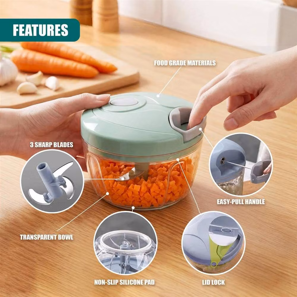 SPETLEK Manual Vegetable Chopper and Slicer in Transparent Plastic – 3