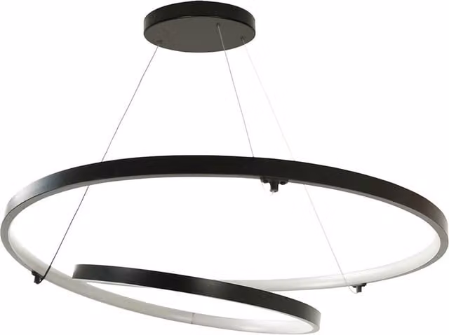ValueLights Infinity Black Loop LED Bathroom Wall Light, Warm White 3000K, Black