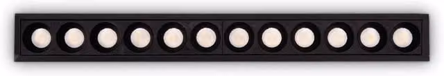 Netlighting Lika 20W 12x LED Recessed Downlight in Black, 3000K Warm White