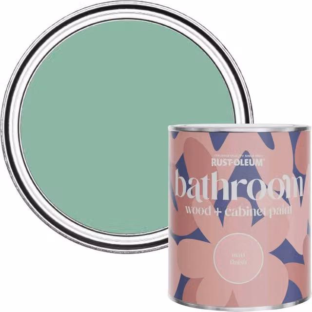 Rust-Oleum Wanderlust Green Moisture Resistant Bathroom Wood and Cabinet Paint in Matt Finish, 0.75 l