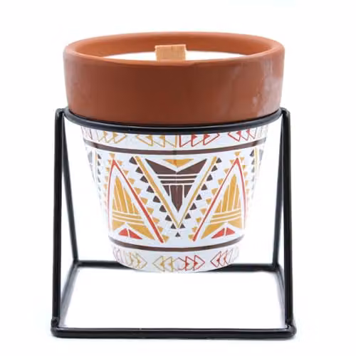 Serenityy Agnes + Cat Sage Herb Garden Candle in White Ceramic Vessel with Wooden Wick – 1
