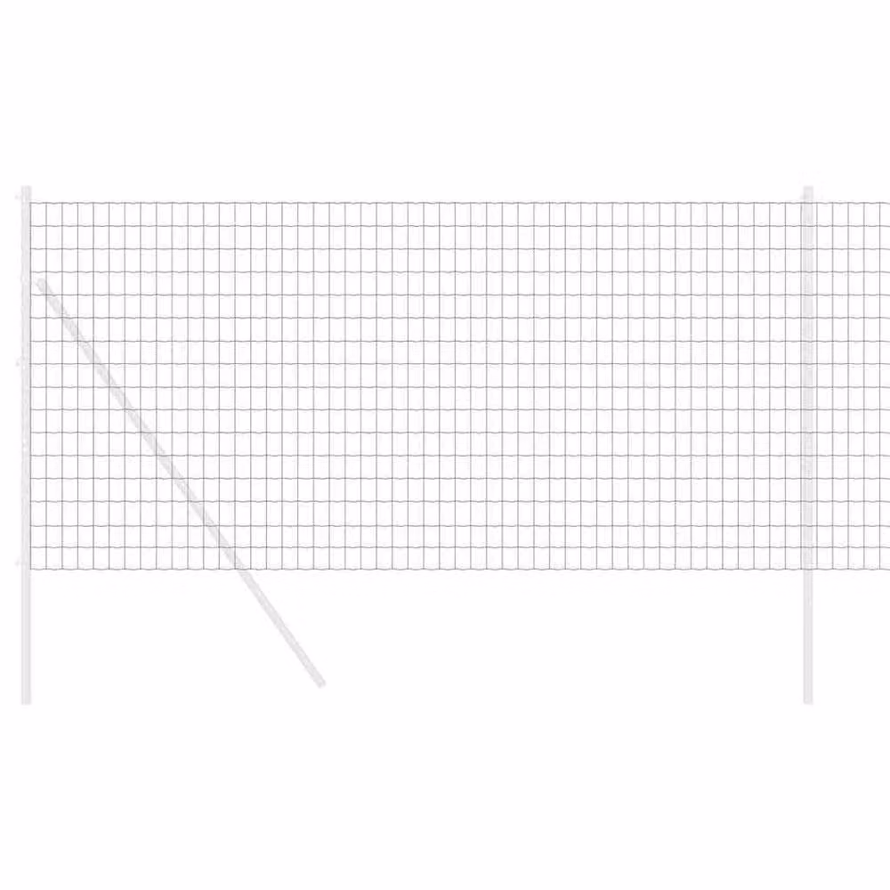Berkfield Home Euro Fence Grey PVC-Coated Steel Fencing, H: 140 cm x W: 10 m – 3