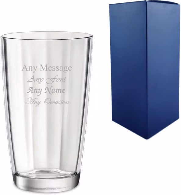 Uniqueful Personalised Engraved Pulsar Hiball Glass Tumbler, 470 ml, Clear