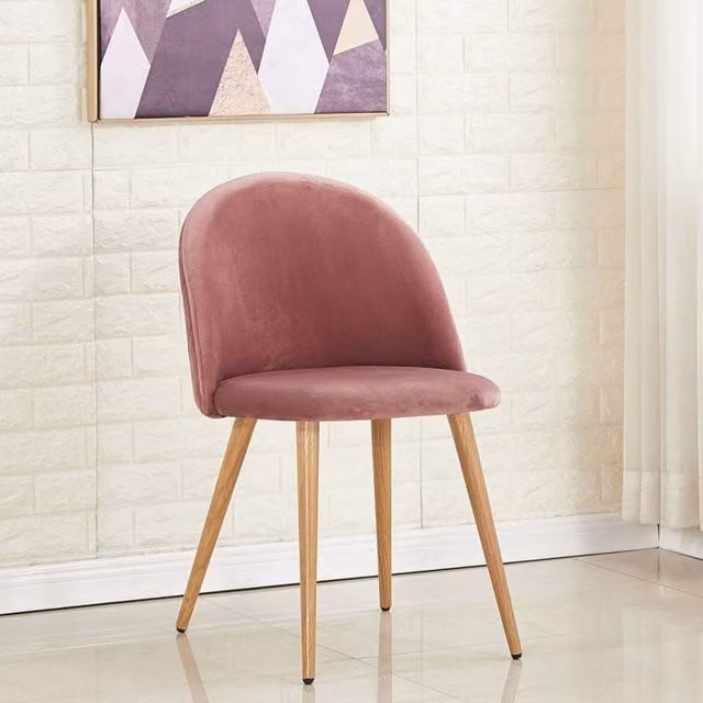 Life Interiors Lucia Set of 2 Velvet Dining Chairs in Pink