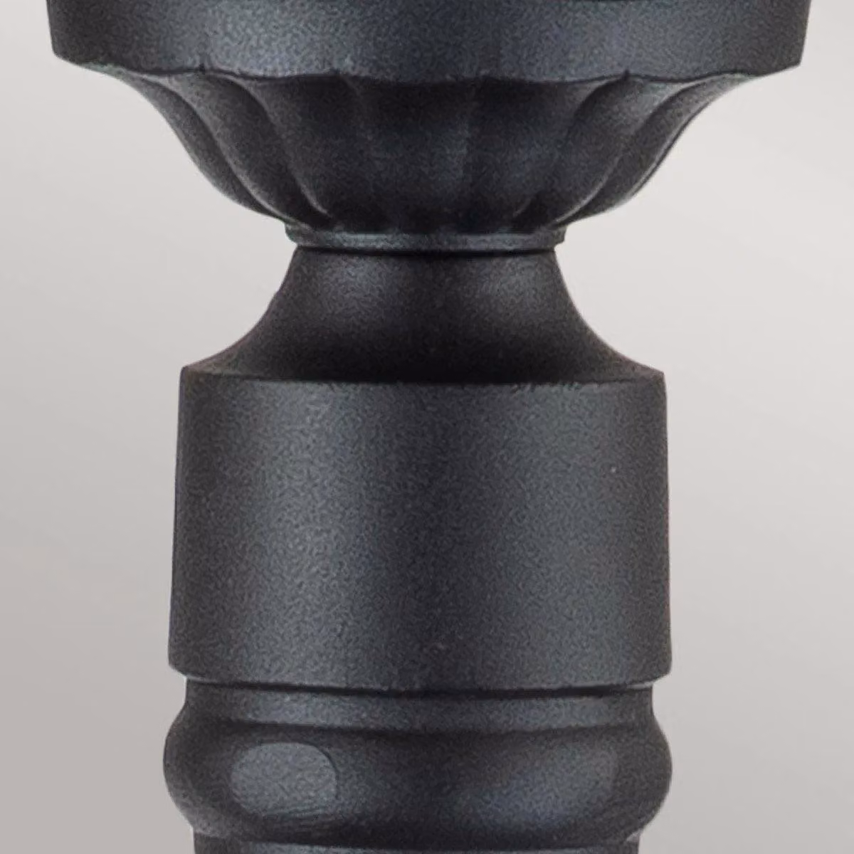 Netlighting Chicago Outdoor Bollard Lantern in Textured Black Aluminium and Glass, IP44 – 4