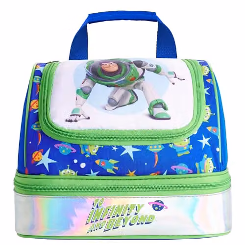 Disney Toy Story Buzz Lightyear Insulated Kids Lunch Bag with Dual Compartments in Green and Multicolour – 1