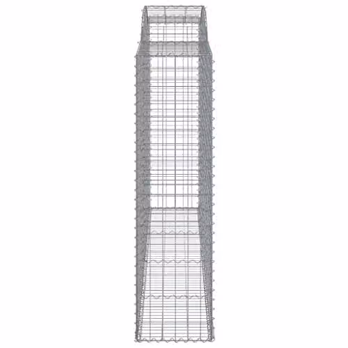 vidaXL Arched Gabion Baskets, 20 Pieces, Silver Galvanised Steel, W: 300 cm, D: 50 cm, H: 180/200 cm – 2