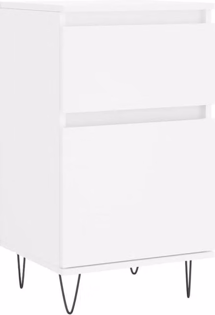 Berkfield Home Classic Sideboard in White, W/D/H: 40 x 35 x 70 cm
