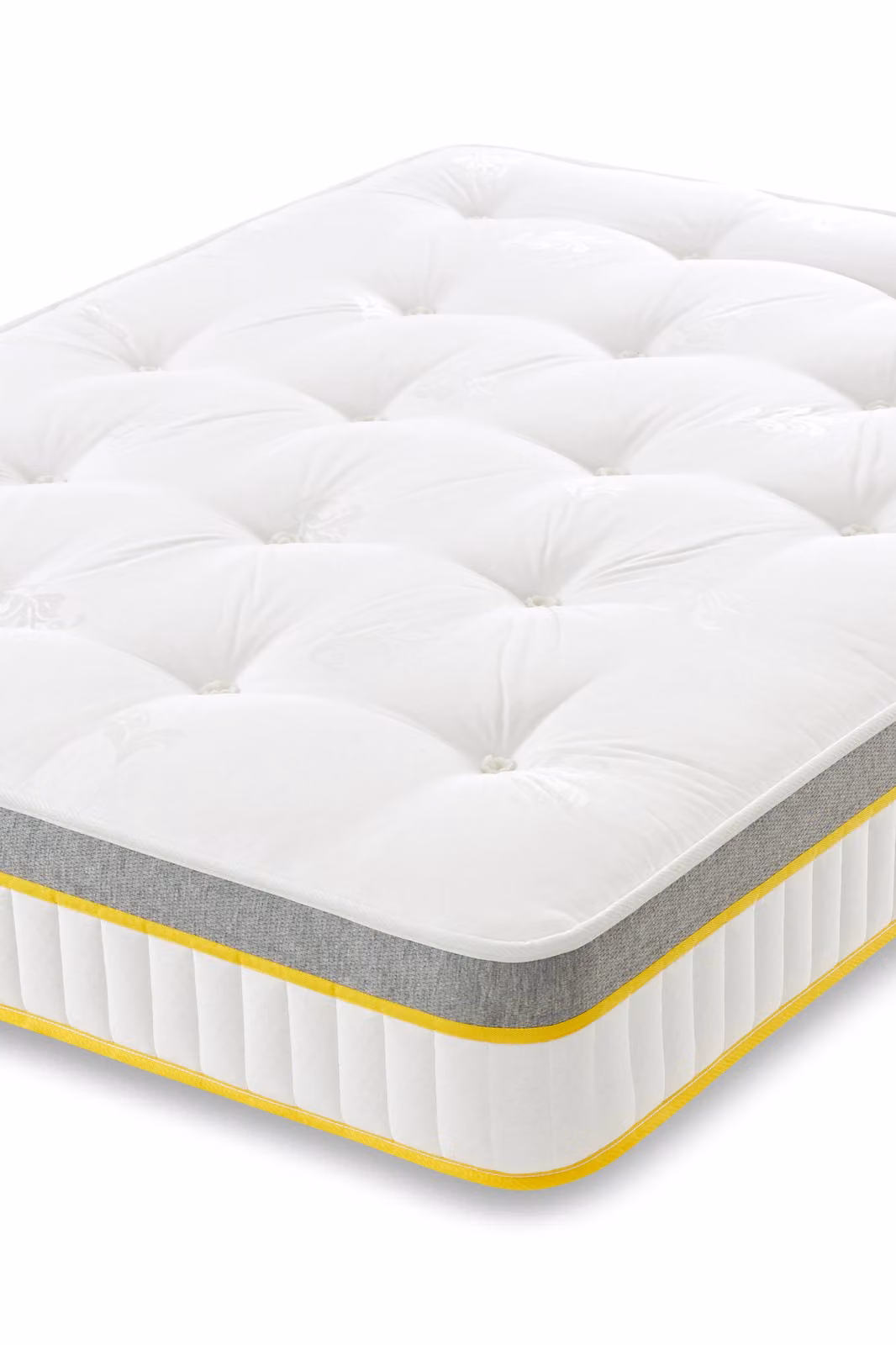 The Shire Bed Company Mode 1000 Count Pocket Sprung Tufted Mattress in White, Size: Super King (W: 200 cm, D: 200 cm, H: 23 cm) – 2