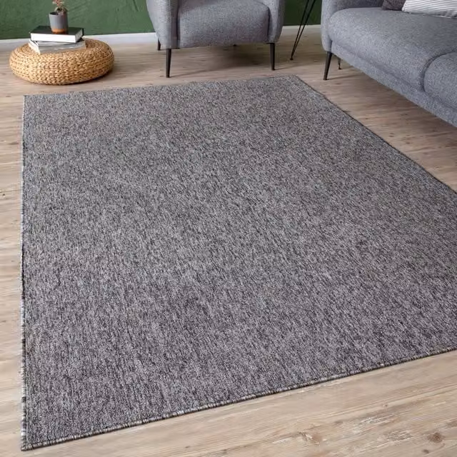 The Rugs Flex Low Pile Rectangular Rug, Grey, W: 60 cm x L: 110 cm