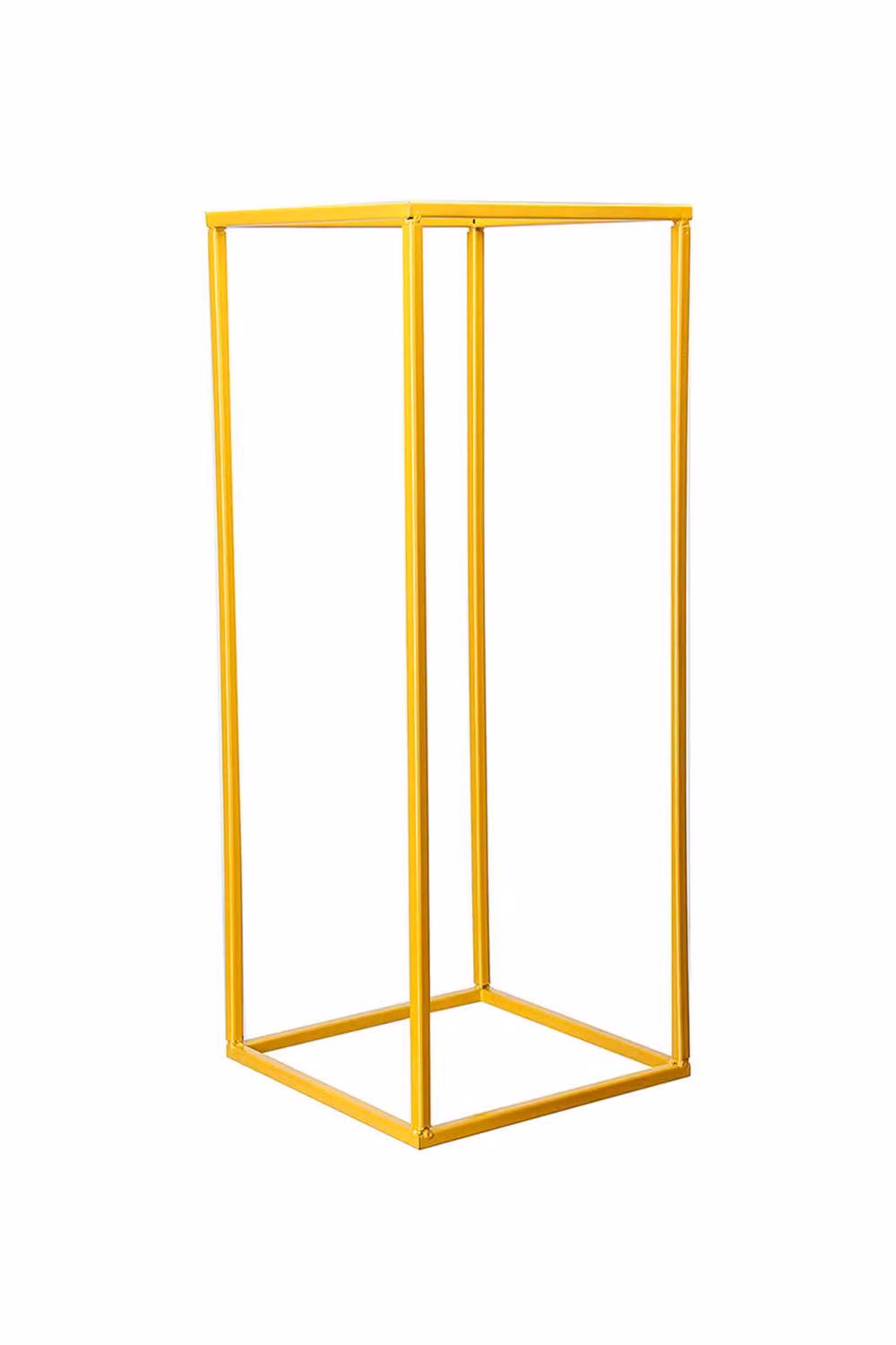 Living and Home Golden Rectangular Metal Flower Stand Pedestal Rack, Height: 80 cm – 5