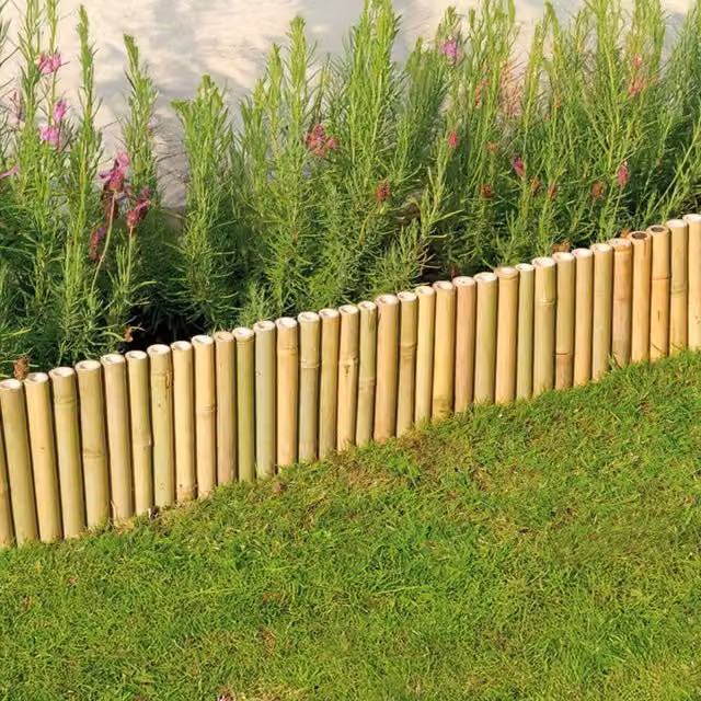 Marco Paul Heavy Duty Bamboo Lawn Edging Border in Beige – 1