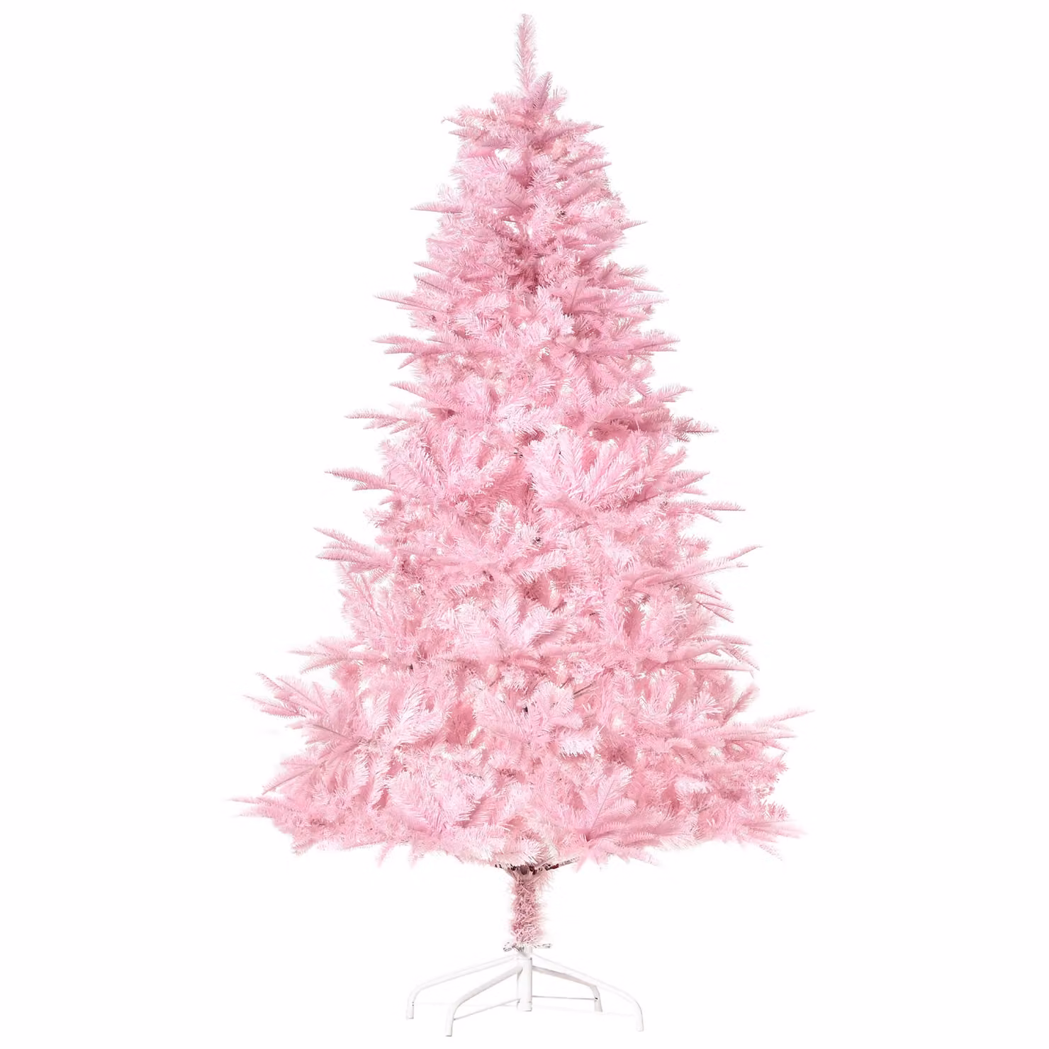 HOMCOM 6ft Artificial Christmas Tree in Pink – 2