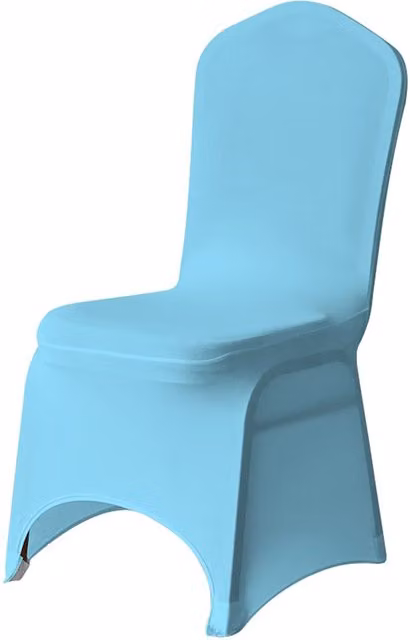 Neel Blue Baby Blue Spandex Arched Front Dining Chair Slipcovers, Stretchable and Washable Fabric