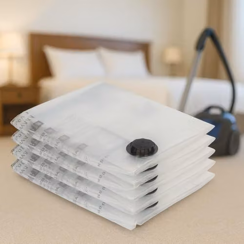 Harbour Housewares Vacuum Storage Bags, Black and Transparent, Pack of 5, W: 90 cm, H: 120 cm – 4