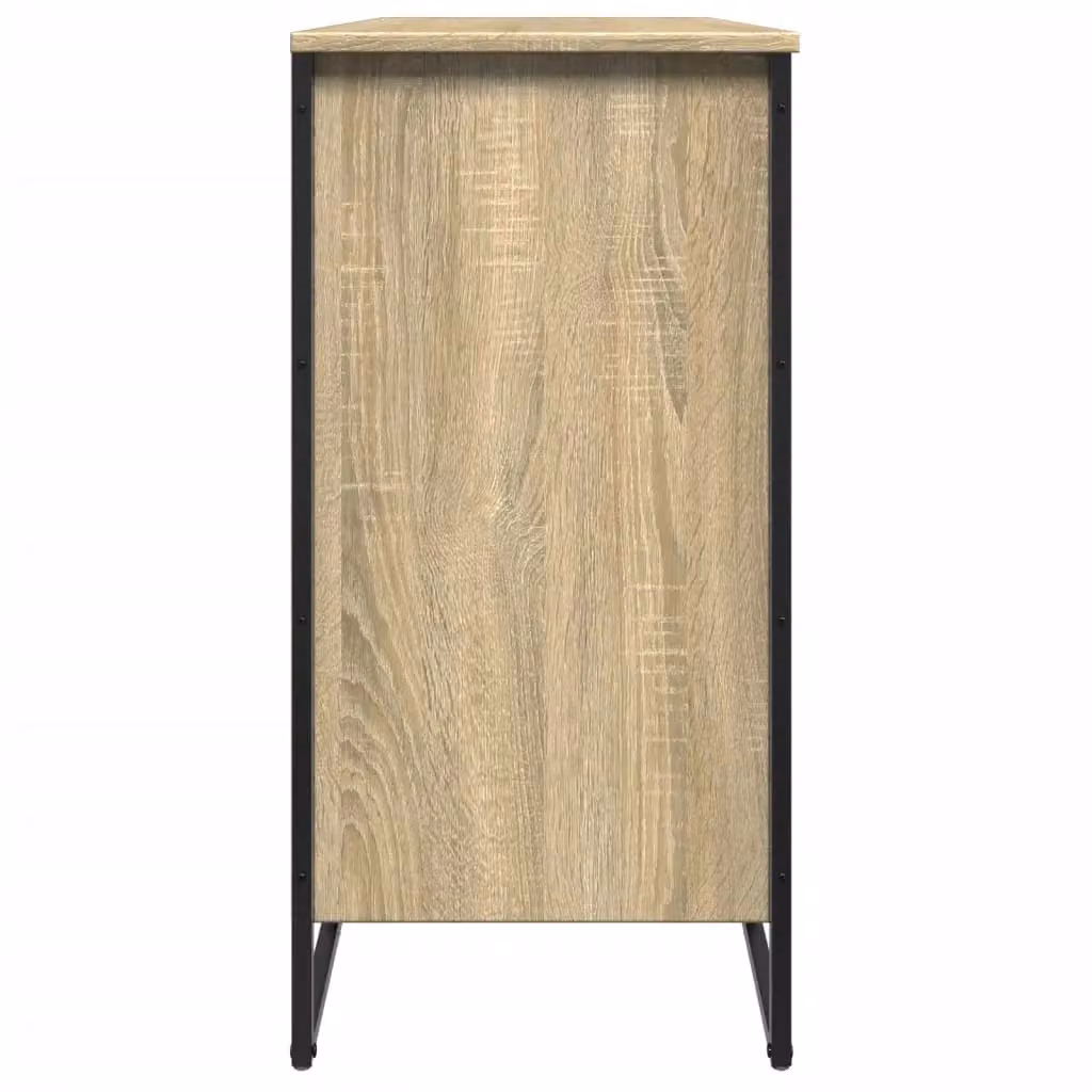 Berkfield Home Shoe Cabinet in Sonoma Oak with Integrated Seat, W/D/H: 80 x 38 x 78 cm – 4