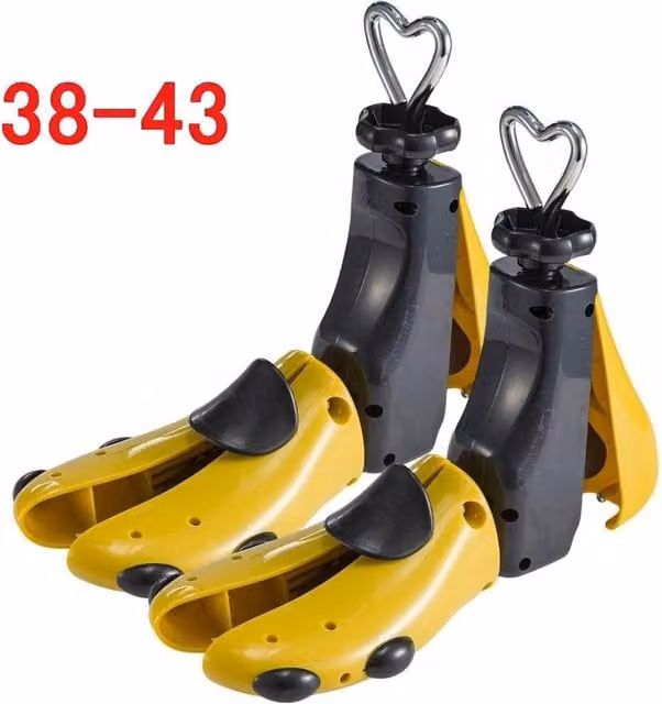 NESTLUNE Adjustable Shoe Stretcher, Size M (38-43), Yellow (2 Pieces) – 1