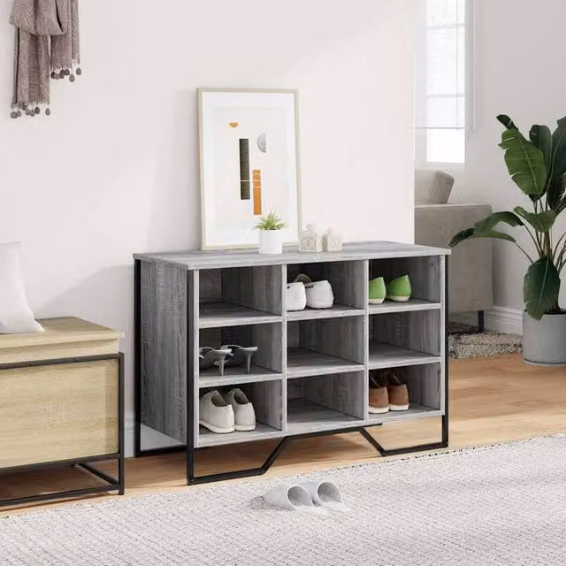 Berkfield Home Grey Sonoma Shoe Cabinet W/D/H: 90 x 38 x 61.5 cm