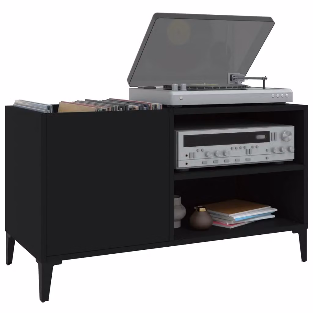 Berkfield Home Industrial Record Cabinet in Black, W/D/H: 84.5 x 38 x 48 cm – 3