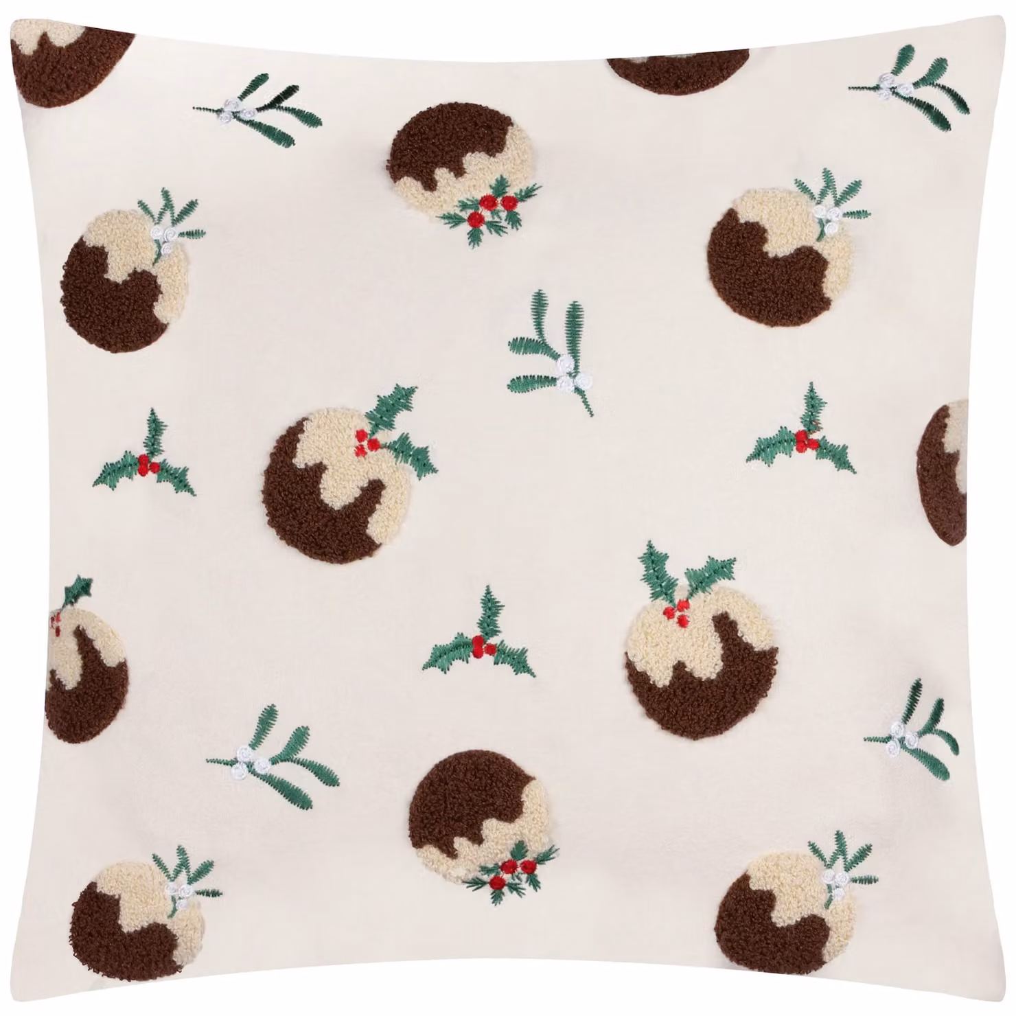 Riva Home Velvet Square Cushion in Multicolour and White, W/D/H: 45 x 45 x 45 cm – 2