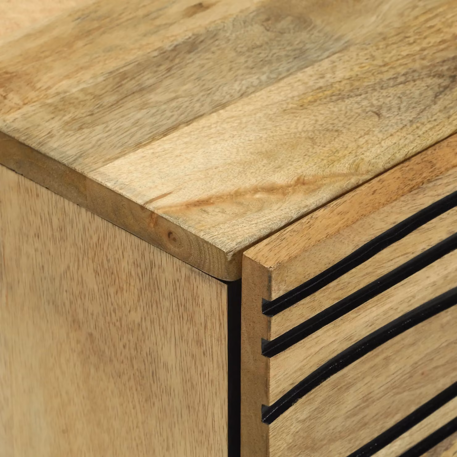 Berkfield Home Bedside Cabinet in Brown Solid Mango Wood W/D/H: 50 x 33 x 60 cm – 6