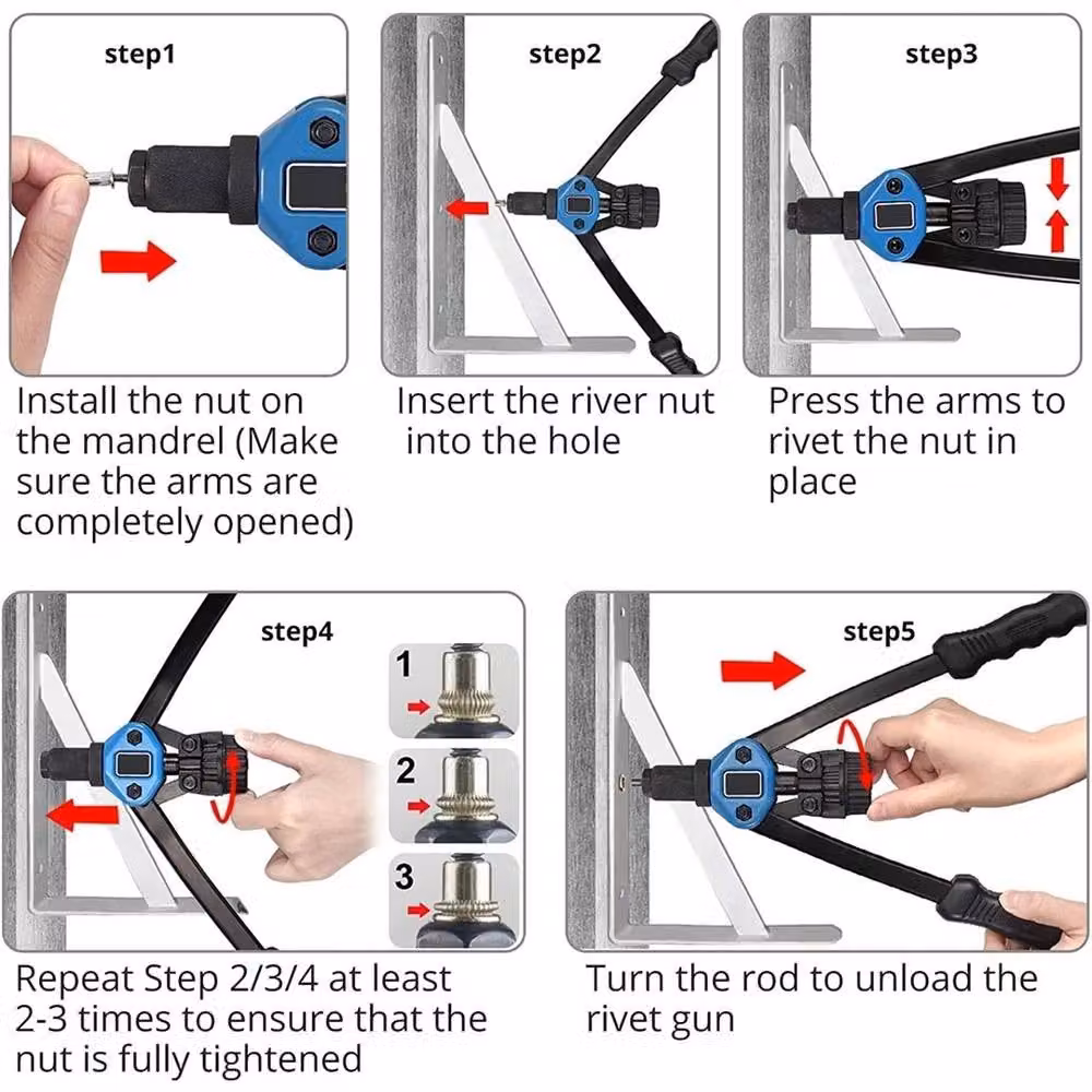 Nordara Professional 300-Piece Hand Nut Tool M3-M12 Repair Kit in Black Steel – 5