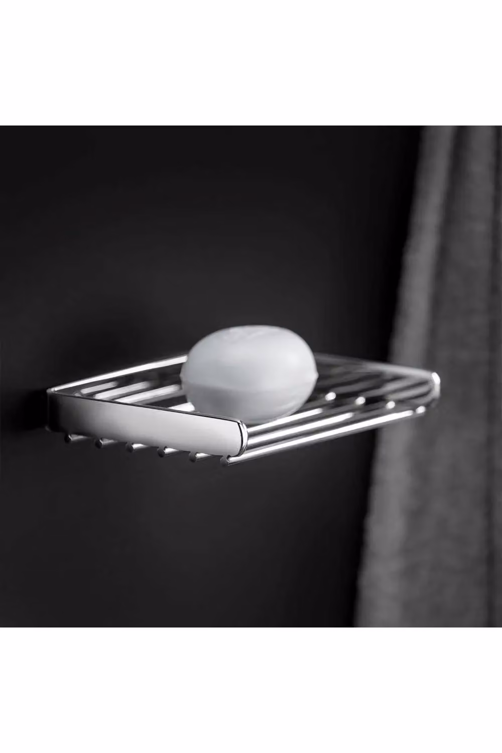 COSMIC Shower Basket Architect S+ Collection in Silver and Grey, W/D/H: 20 x 12 x 2.5 cm – 3