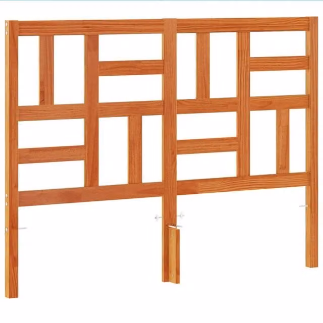 Berkfield Home Rustic Solid Wood Pine Headboard in Wax Brown, Width: 150 cm