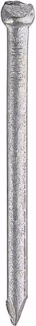 Unifix Galvanised Silver Round Oval Brads, 40 mm, Box of 25