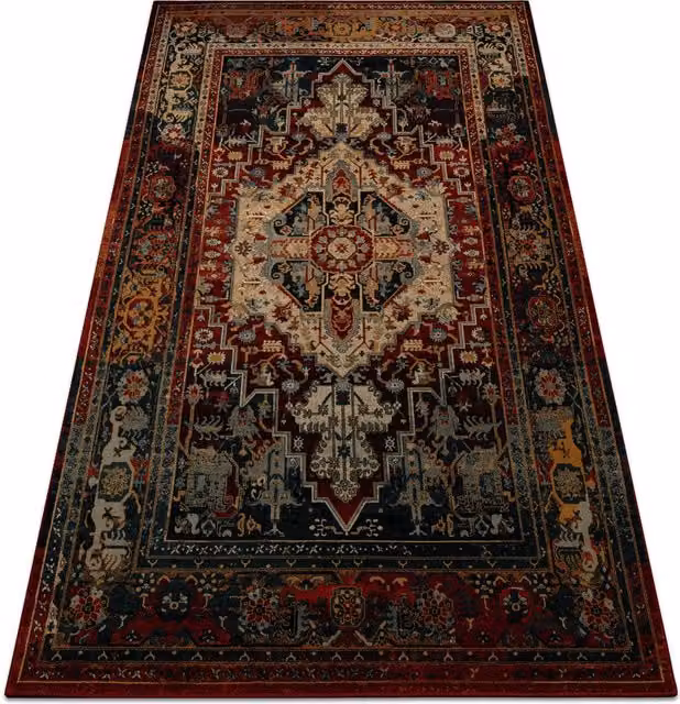 RugsX Polonia Vintage Wool Rug in Red, W: 200 cm, L: 300 cm – 1