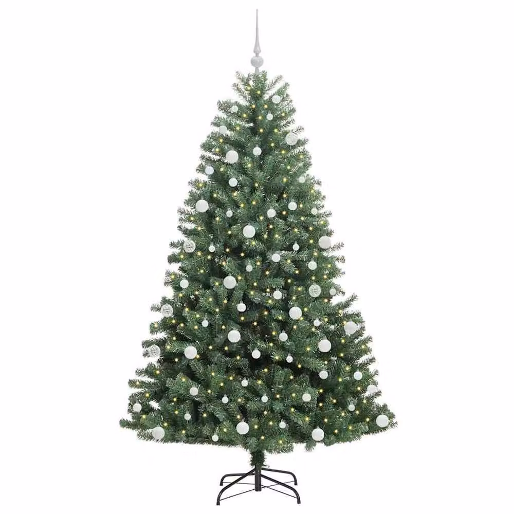 Berkfield Home Green Artificial Hinged Christmas Tree, Height: 180 cm – 3