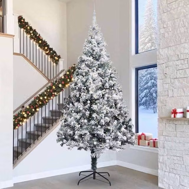 Berkfield Home Artificial Pre-lit Christmas Tree with Ball Set in Green, 400 cm – 1
