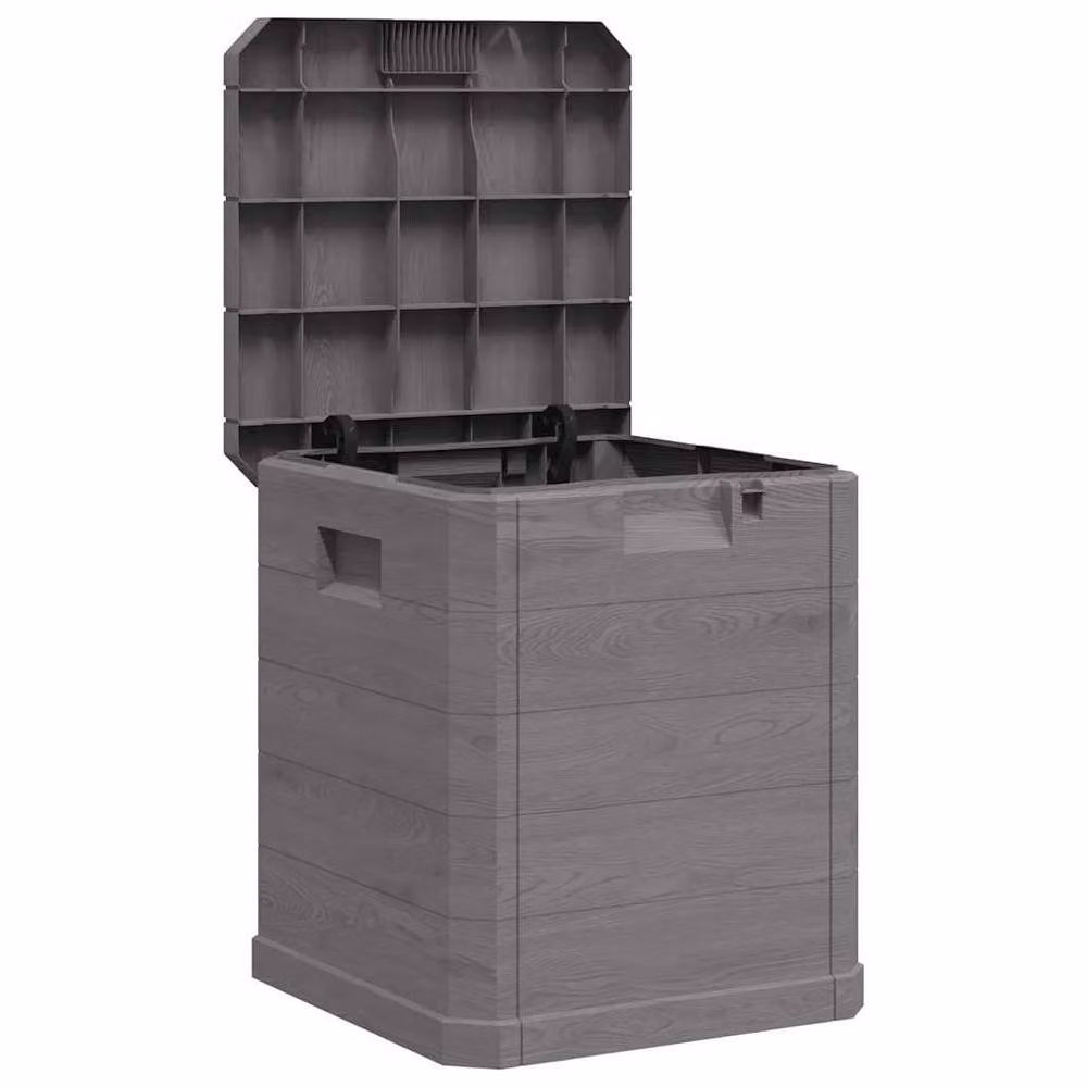 Berkfield Home Garden Storage Box 90 L in Brown and Grey – 2