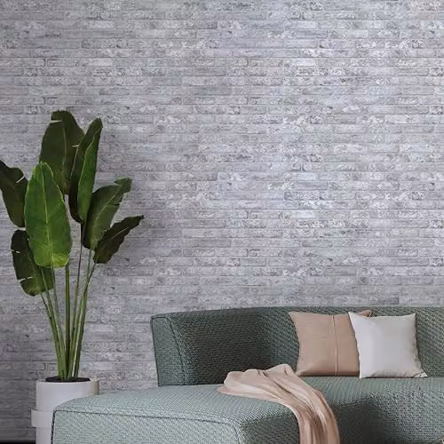 Wallsupply Ultracoustic Loft Brick Felt 3D Interlocking Wall Cladding Tiles, Grey, 6pcs (1m²) – 2