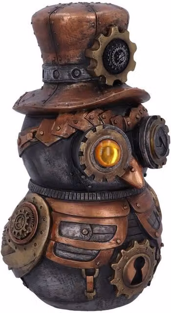 Nemesis Now Steampunk Owl with Top Hat Figurine, Bronze and Brown, Height: 22.7 cm