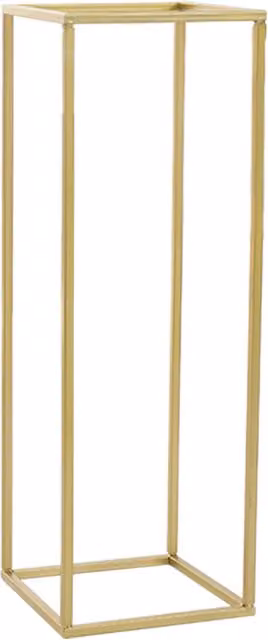 Livingandhome Gold Geometric Metal Wedding Flower Stand Centrepiece, Height: 25 cm