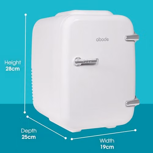 Abode White Mini Fridge A4CLR201W 4L Portable Thermoelectric Cooler and Warmer for Drinks and Cosmetics – 2