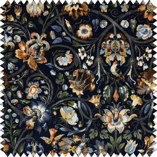 House of Hackney GAIA Velvet Midnight Blue and Green Multicolour Chair