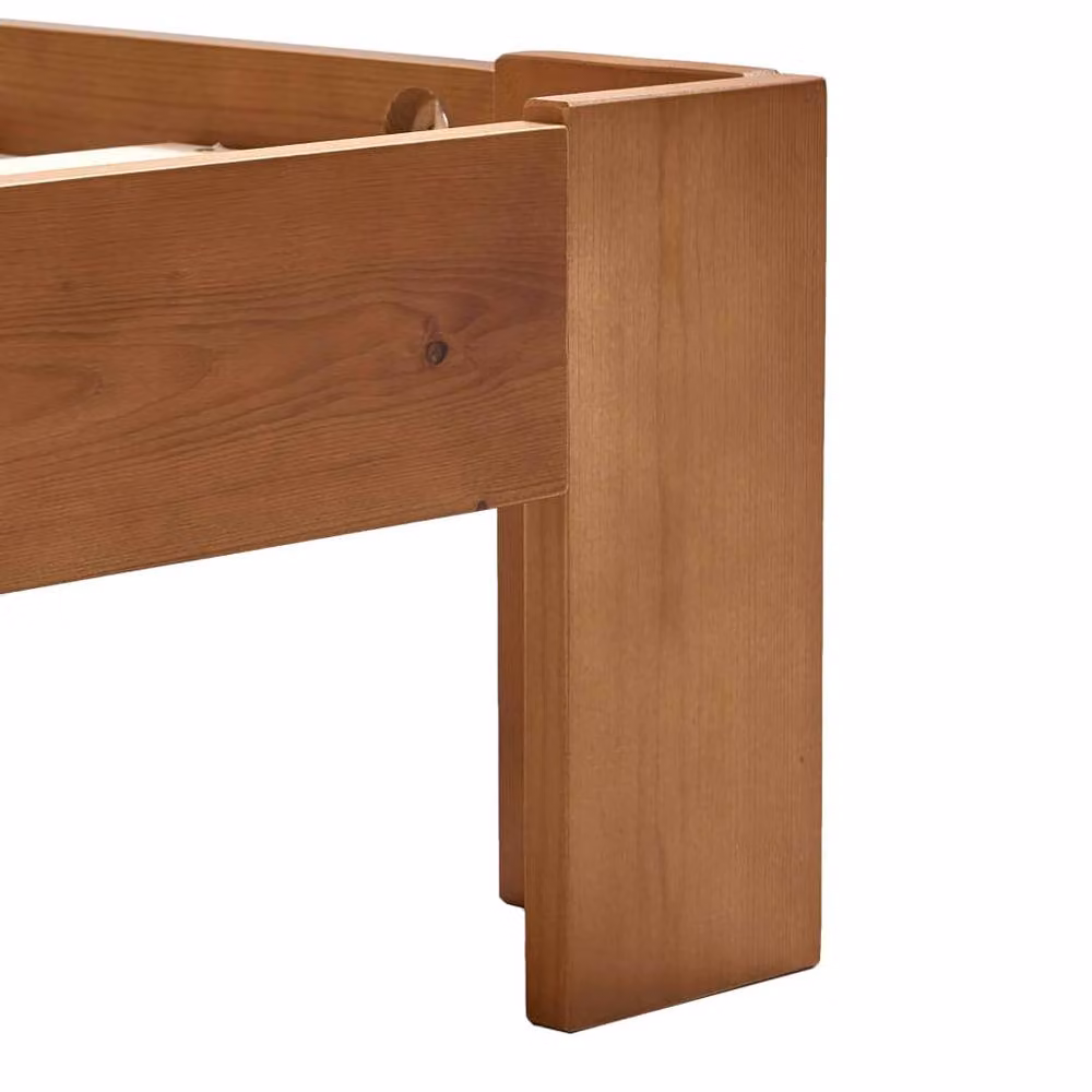 Berkfield Home Solid Pine Wood Bed Frame, Brown, W/D/H: 90 x 200 cm – 3