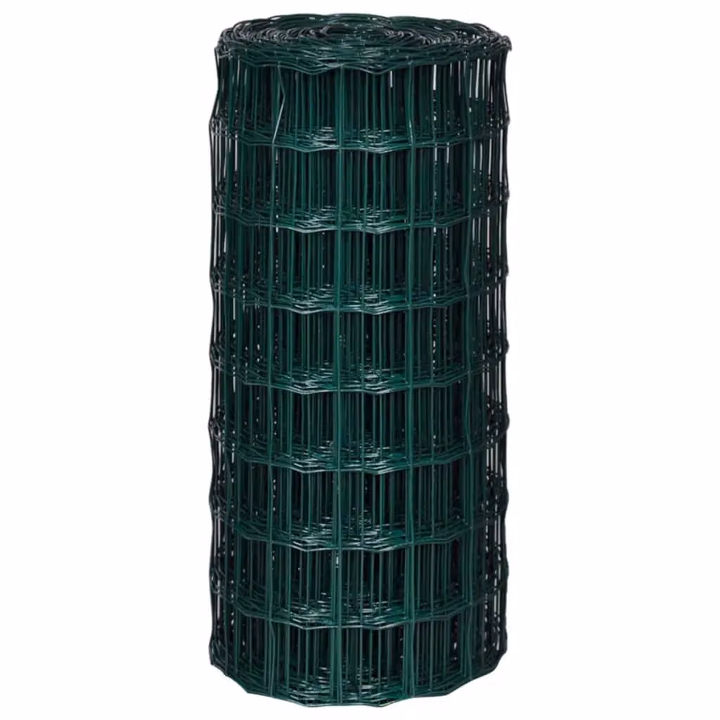 Berkfield Home Euro Fence PVC-Coated Steel Fencing, Green, 10 x 0.8 m – 3