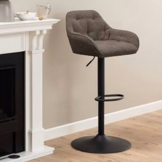 netfurniture Chelsea Swivel Bar Stool in Taupe, Set of 2 – 1